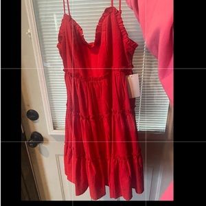 Red summer dress